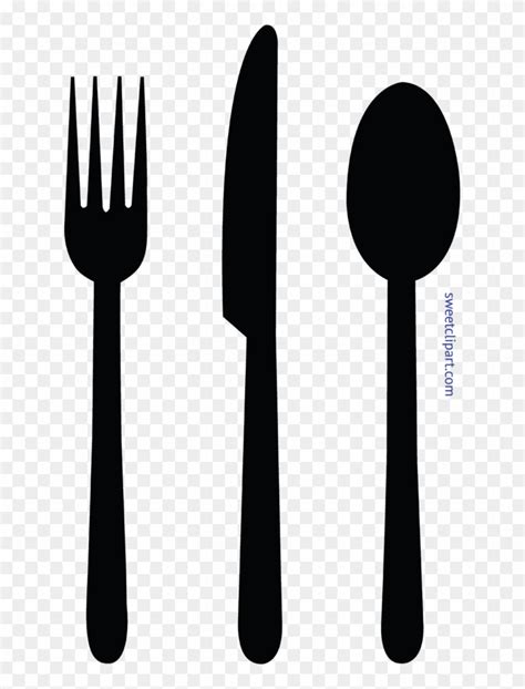 Kitchen Designs Fork Knife Spoon Black Clip Art And - Fork Spoon Knife ...