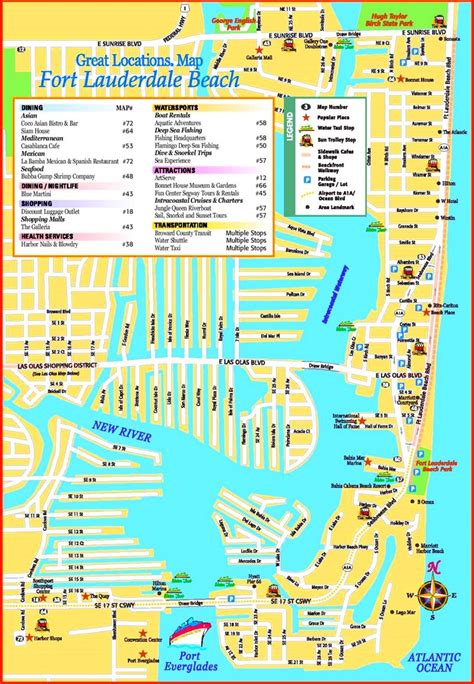 Fort Lauderdale Beach tourist map - Ontheworldmap.com