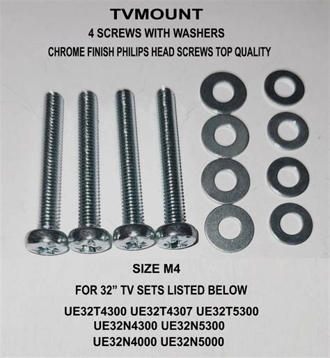 For Samsung Tv Wall Mount Screws Bolts M4x26mm M4x28mm UE32T4300 ...