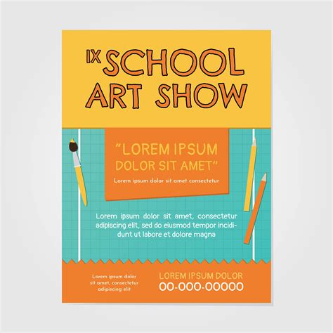 School Art Show Invitation 201313 Vector Art at Vecteezy