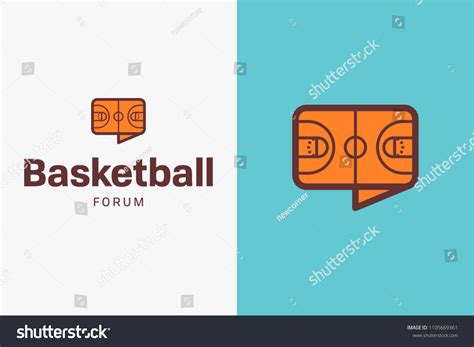 Basketball Court Logo Editable Vector Logo Stock Vector (Royalty Free ...