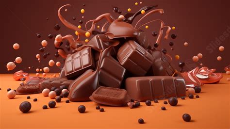 Fondo Ilustración De Dulces De Chocolate para Power Point y ...