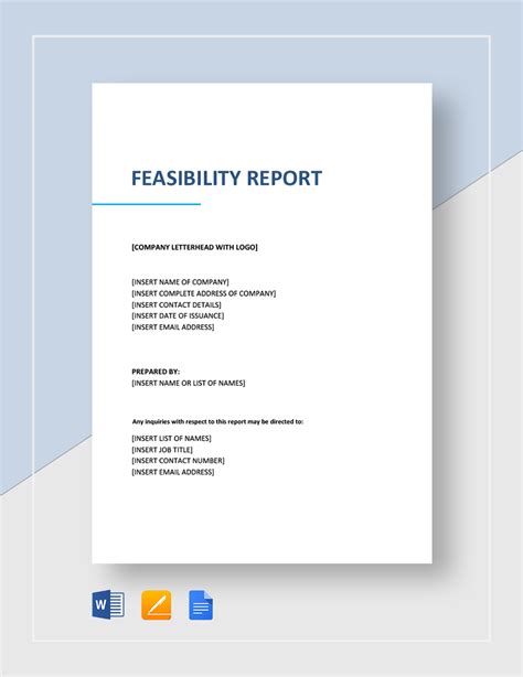 School Feasibility Report Template in Google Docs, Word, Pages ...