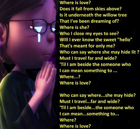 Despicable Me: Margo Twist. Where is Love [Lyrics] by despicme95 on ...