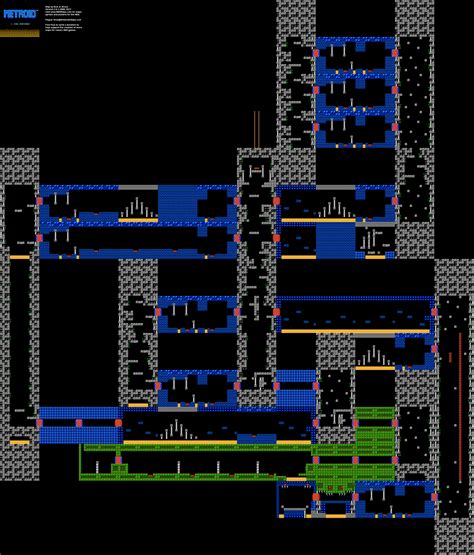 Metroid - Mini-Boss Hideout I - Nintendo NES Map BG