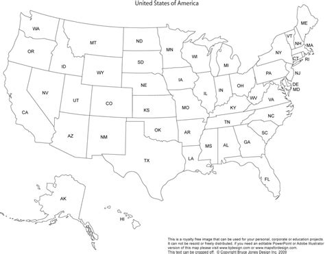 Free Printable US Map For Kids – Printable Map of The United States