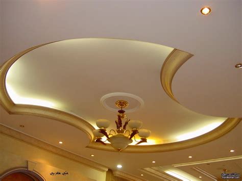 4 Curved gypsum ceiling designs for living room 2015