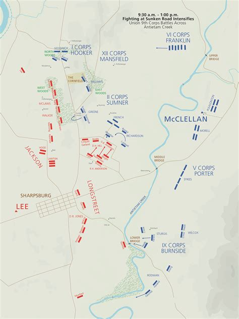 Antietam Battle Maps - Antietam National Battlefield (U.S. National ...