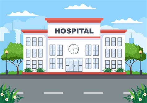 Hospital Building for Healthcare Background Vector Illustration with ...