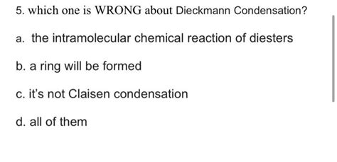 Solved 1. which one is RIGHT about Claisen condensation? a. | Chegg.com