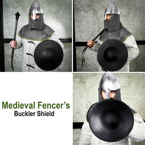 Medieval Buckler Shield - Handmade Steel for Reenactments