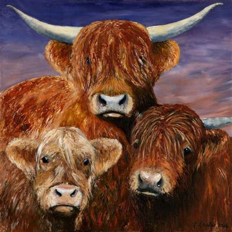 Highland Cattle Oil painting by Gillian Coates | Artfinder