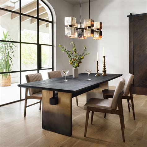 Brennan Black Oak Dining Table