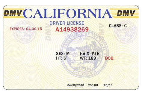 Fillable editable blank california drivers license template - topcontacts