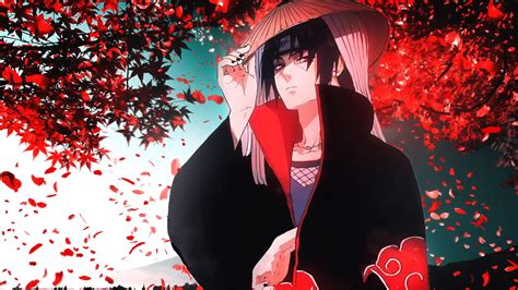 Itachi Uchiha in Autumn Mobile Live Wallpaper