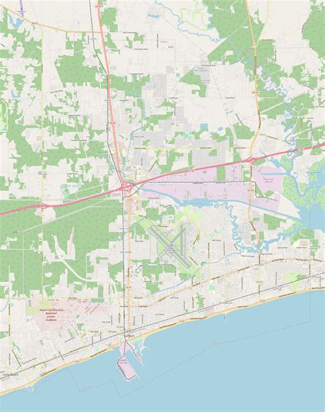 Map of Gulfport, Mississippi | Streets and neighborhoods