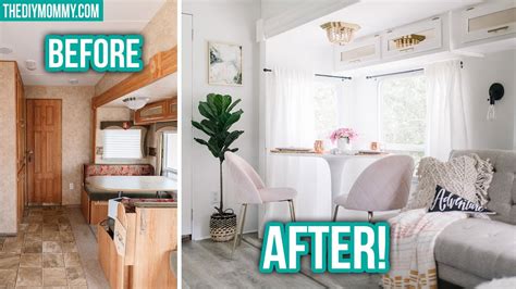 RV Renovation Before & After Vintage Glam Makeover! | Our DIY Camper 2 ...