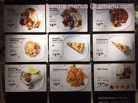 Menu at IKEA Restaurant, West Sacramento, 700 Ikea Ct