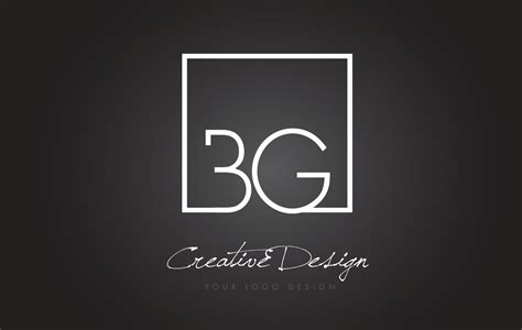 BG Square Frame Letter Logo Design with Black and White Colors. 5070679 ...