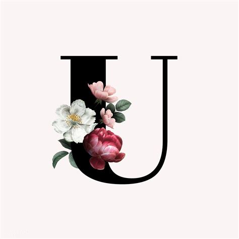 Download premium illustration of Classic and elegant floral alphabet ...