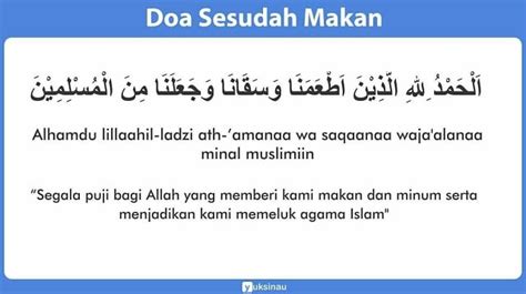 Bacaan Doa sesudah Makan dan Artinya dalam Islam