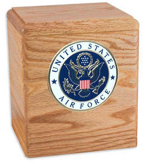 Freedom Military Oak Cremation Urn - Memorial Urns