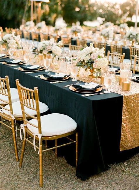 20 Black and Gold Wedding Color Ideas for Fall /Winter