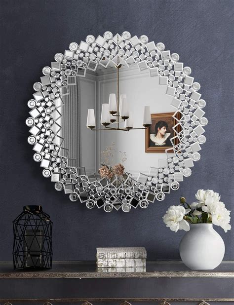 MUAUSU Round Decorative Wall Mirror - Gorgeous Luxury Mirrors for ...