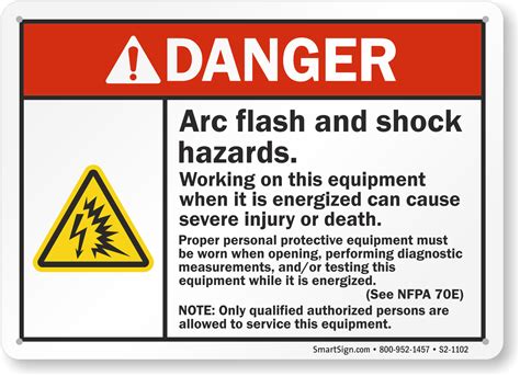 Arc Flash And Shock Hazards Sign, SKU: S2-1102 - MySafetySign.com