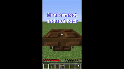 Minecraft Tutorial - Simple Working Chair - YouTube