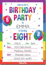 8 Year Old Birthday Party Invitations with Envelopes (15 Count) - Kids ...