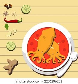 Ketupat Sotong Flat Style Illustration Vector Stock Vector (Royalty ...