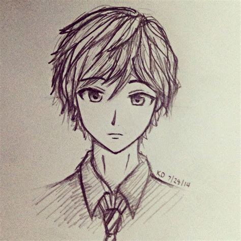 Pencil Sketch Anime at PaintingValley.com | Explore collection of ...