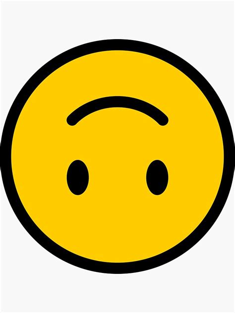 "Upside Down Smile Emoji" Sticker for Sale by Feelklin | Redbubble