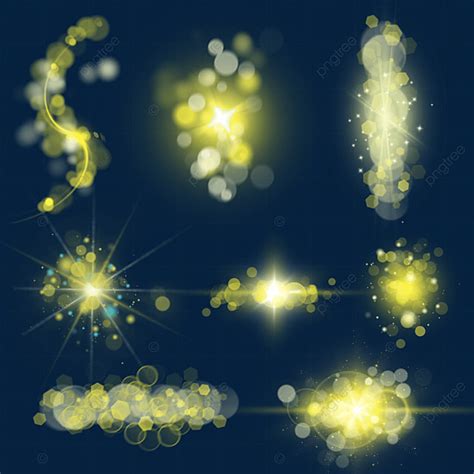 Bokeh Lights Effect PNG Image, Yellow Glowing Bokeh Light Effect ...