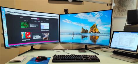 Samsung 32" 4K curved monitor UR590C (dual monitor review) | GadgetGuy