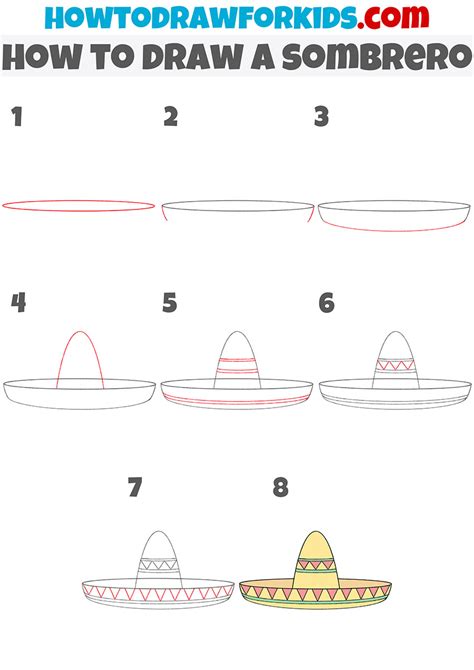 How to Draw a Sombrero - Easy Drawing Tutorial For Kids