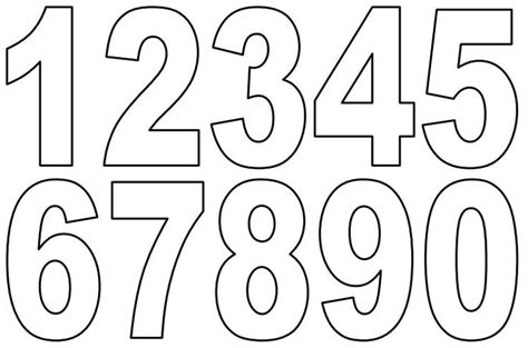 colouring page on numbers 1 to 10 - Clip Art Library