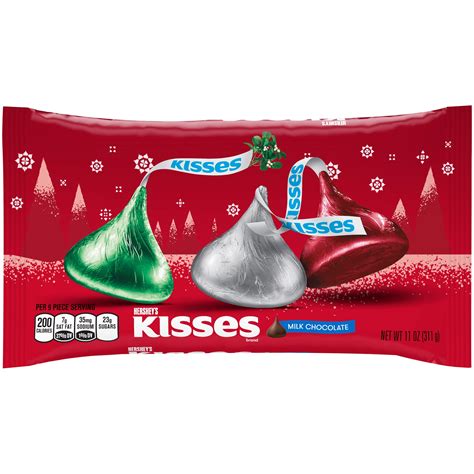 Hershey's, Kisses Holiday Milk Chocolates, 11 Oz. - Walmart.com ...