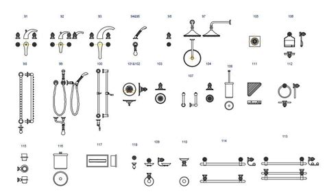 Bathroom Accessories Cad Block – Bathroom Guide by Jetstwit