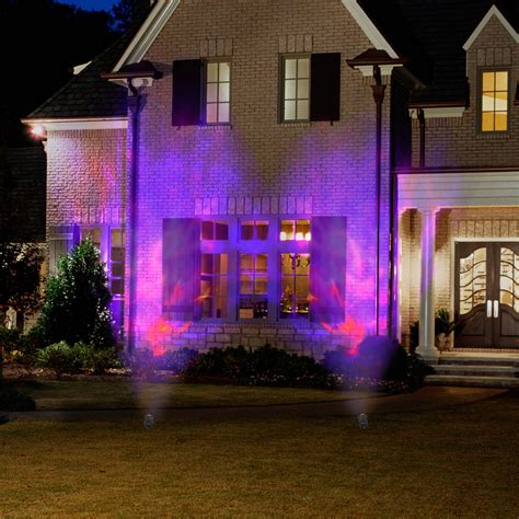 Outdoor Lighting Gemmy Fire and Ice Lightshow Projection Purple Orange ...