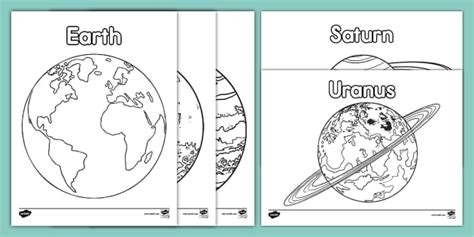 Printable Planets Coloring Page Pack for Kids | Twinkl USA