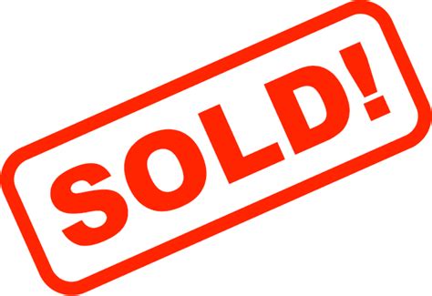 Sold ! Sign transparent PNG - StickPNG