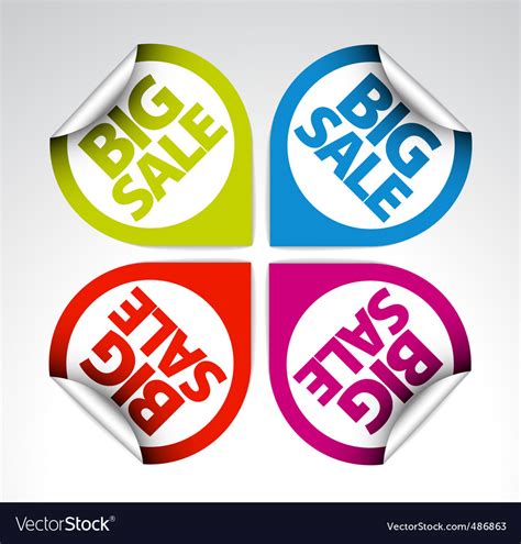 Retail sale stickers Royalty Free Vector Image