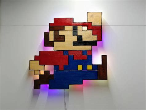 Super Mario Bros Pixels LED Wall Light | Etsy