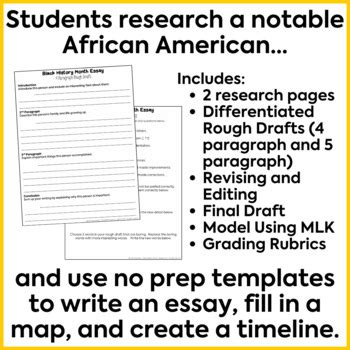 Black History Month Project - Research, Essay, Report Writing Template