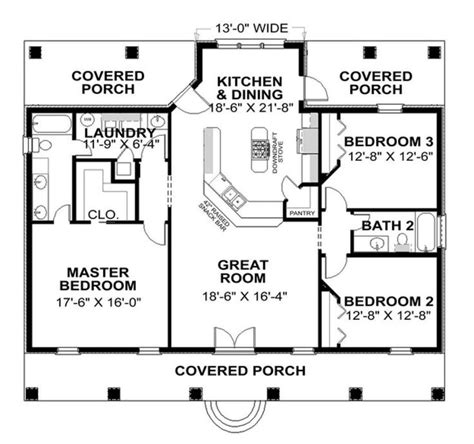 House Plan 1776-00032 - Country Plan: 1,640 Square Feet, 3 Bedrooms, 2 ...