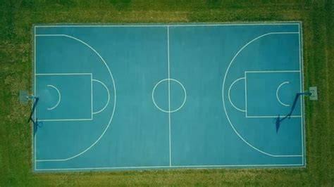 basketball court. Aerial vertical top v... | Stock Video | Pond5