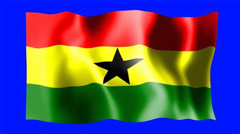 Ghana Waving Flag - Green Screen Animation - YouTube