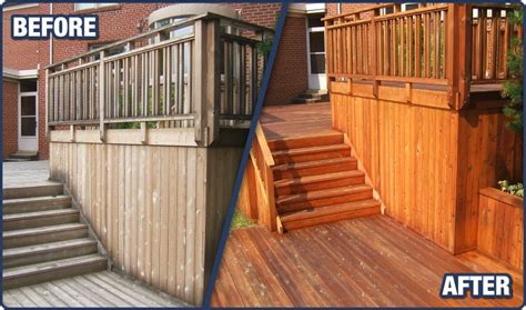 deck-staining before after - CC'S Painting